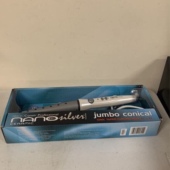 Conair Pro Nano Silver Ceramic Tools 1 1/4 - 1 1/2 Inch Jumbo Conical Ir… - Picture 2 of 6